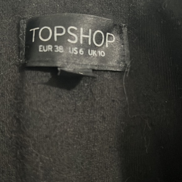 Black Topshop Faux Fur Biker Jacket - Picture 3 of 4